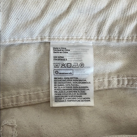 H&M Ecru Cream High Rise Denim Jeans Classic Style, Size 10 - Picture 11 of 13